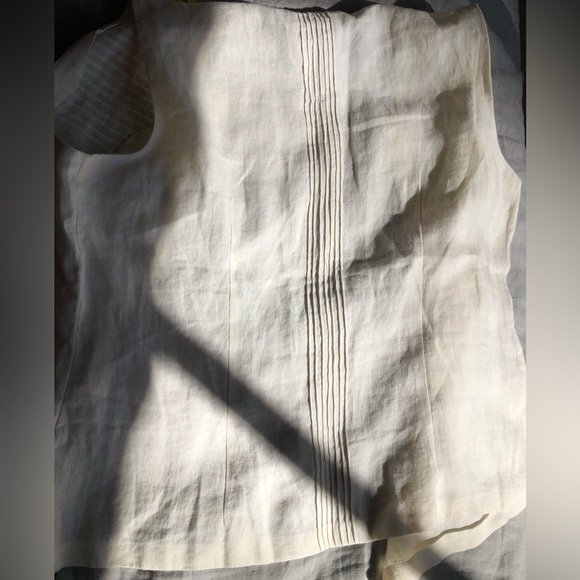 Ellen Tracy 100% Linen Vest L - Picture 5 of 9